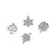 Stainless steel pendant charm / spacer - snowflake, tree of life, four-leaf clover, leaf - Platinum (1 Piece) Stainless steel pendant charm / spacer - snowflake, tree of life, four-leaf clover, leaf - Platinum (1 Piece)