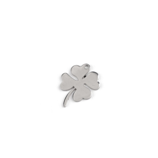 Stainless steel pendant charm / spacer - snowflake, tree of life, four-leaf clover, leaf - Platinum (1 Piece) Stainless steel pendant charm / spacer - snowflake, tree of life, four-leaf clover, leaf - Platinum (1 Piece)