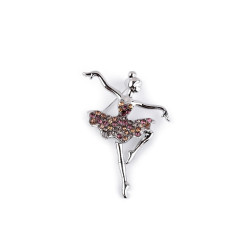 Brosche mit geschliffenen steinchen ballerina - Colorado topaz (1 Stück)