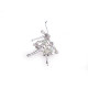 Bross strasszkövekkel balerina kitűző - Crystal ab (1 Darab) Bross strasszkövekkel balerina kitűző - Crystal ab (1 Darab)