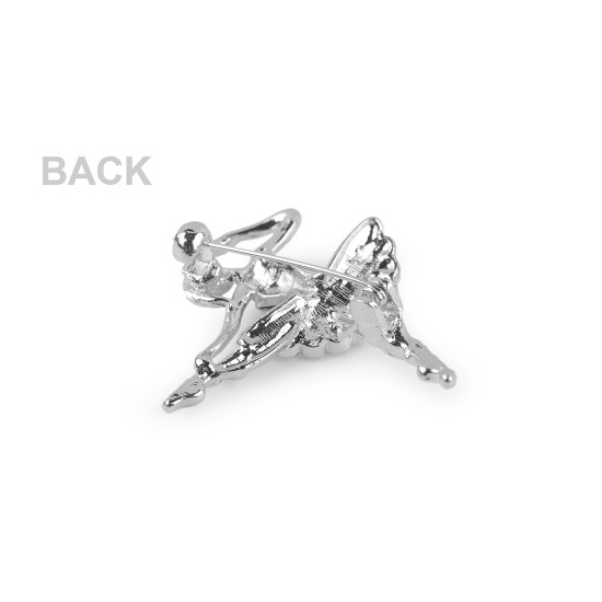 Bross strasszkövekkel balerina kitűző - Crystal ab (1 Darab) Bross strasszkövekkel balerina kitűző - Crystal ab (1 Darab)