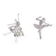 Bross strasszkövekkel balerina kitűző - Crystal ab (1 Darab) Bross strasszkövekkel balerina kitűző - Crystal ab (1 Darab)