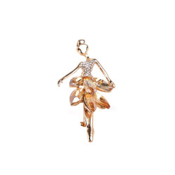 Bross csiszolt kövekkel balerina - Colorado topaz (1 Darab)