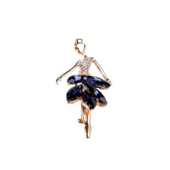 Bross csiszolt kövekkel balerina - Aquazon (1 Darab) Bross csiszolt kövekkel balerina - Aquazon (1 Darab)