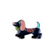 Brooch - dachshund - Red (4 Pieces) Brooch - dachshund - Red (4 Pieces)