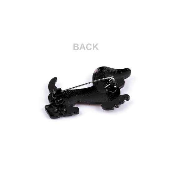 Brooch - dachshund - Red (4 Pieces) Brooch - dachshund - Red (4 Pieces)