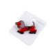 Brooch - dachshund - Red (4 Pieces) Brooch - dachshund - Red (4 Pieces)