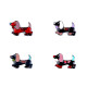 Brooch - dachshund - Red (4 Pieces) Brooch - dachshund - Red (4 Pieces)