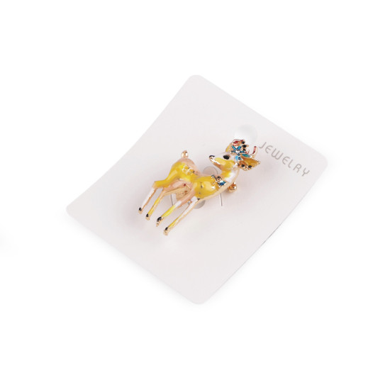 Brooch - deer - Gold lt. (1 Piece) Brooch - deer - Gold lt. (1 Piece)