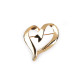 Brooch - heart - Gold lt. (2 Pieces) Brooch - heart - Gold lt. (2 Pieces)