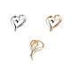 Brooch - heart - Gold lt. (2 Pieces) Brooch - heart - Gold lt. (2 Pieces)