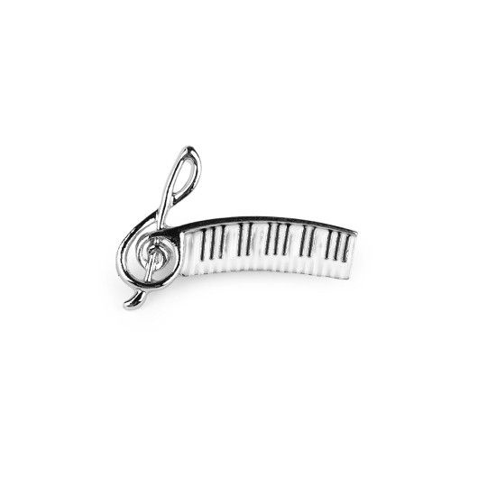 Broszka muzyka - White (1 Sztuka) Broszka muzyka - White (1 Sztuka)