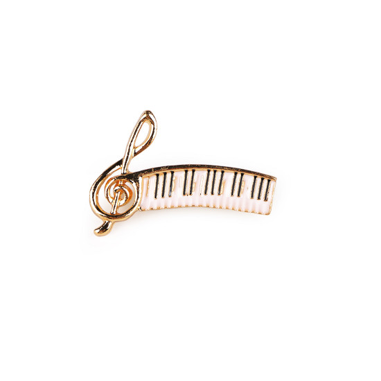 Broszka muzyka - White (1 Sztuka) Broszka muzyka - White (1 Sztuka)