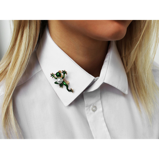 Brooch - frog, chameleon - Red (1 Piece) Brooch - frog, chameleon - Red (1 Piece)