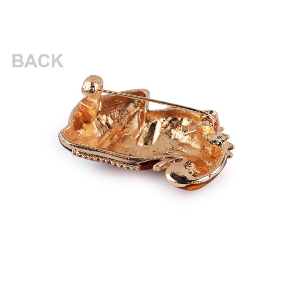 Brooch - frog, chameleon - Red (1 Piece) Brooch - frog, chameleon - Red (1 Piece)