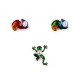 Brooch - frog, chameleon - Red (1 Piece) Brooch - frog, chameleon - Red (1 Piece)