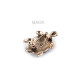 Spilla con strass, motivo: tartaruga - Jais (1 Pezzo) Spilla con strass, motivo: tartaruga - Jais (1 Pezzo)