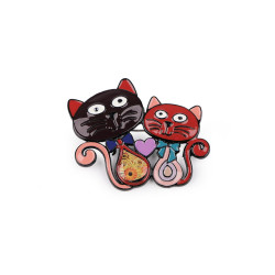 Brooch - cat - Red (1 Piece)