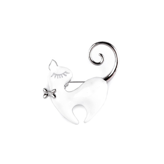 Brooch - cat - Black (1 Piece) Brooch - cat - Black (1 Piece)