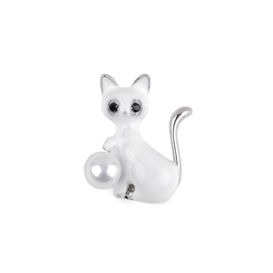 Brooch - cat - Black (1 Piece) Brooch - cat - Black (1 Piece)
