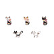 Brooch - cat - Multicolor (5 Pieces) Brooch - cat - Multicolor (5 Pieces)