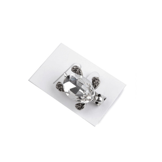Brooch with rhinestones, turtle, mini - Random mix (12 Pieces) Brooch with rhinestones, turtle, mini - Random mix (12 Pieces)