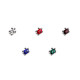 Brooch with rhinestones, turtle, mini - Random mix (12 Pieces) Brooch with rhinestones, turtle, mini - Random mix (12 Pieces)