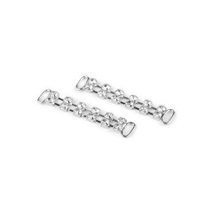 Ozdoba sztrasowa do ubrań i dodatków 10x50 mm - Srebrny (10 Sztuki)