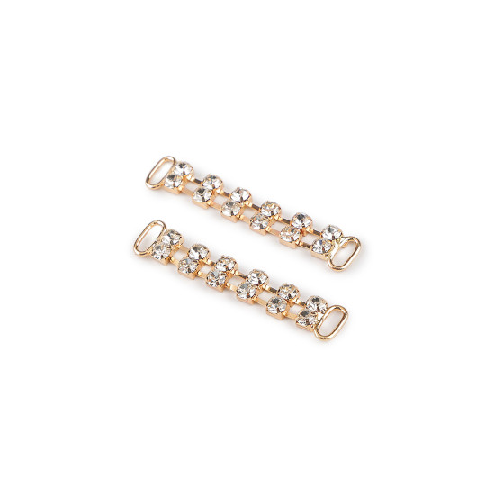 Ozdoba sztrasowa do ubrań i dodatków 10x50 mm - Srebrny (2 Sztuki) Ozdoba sztrasowa do ubrań i dodatków 10x50 mm - Srebrny (2 Sztuki)