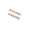 Adorno de pedrería para ropa y accesorios 10x50 mm - Oro (10 Piezas)