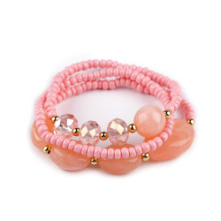 Armband elastisch, set 3 stk. - Hellrosa (1 Set)