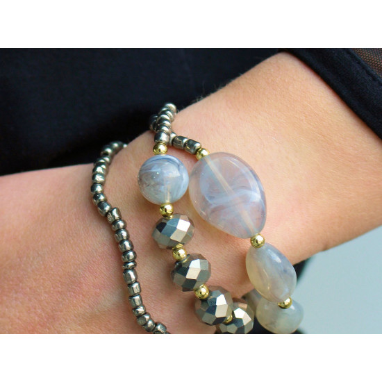 Armband elastisch, set 3 stk. - Hellrosa (12 Sets) Armband elastisch, set 3 stk. - Hellrosa (12 Sets)