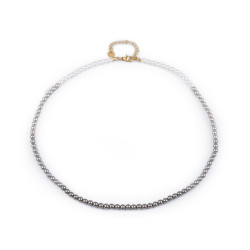 Colier de perle - Gri perlă (1 Bucată)