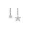 Boucles d’oreilles - anneaux en acier inoxydable avec strass - Cristal (1 Paire)