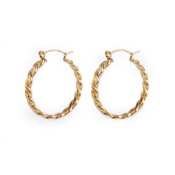 Ohrringe aus edelstahl geflochtene kreise - Gold (1 Paar)