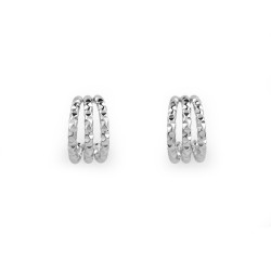 Orecchini creoli in acciaio inox - Argento (1 Paio)