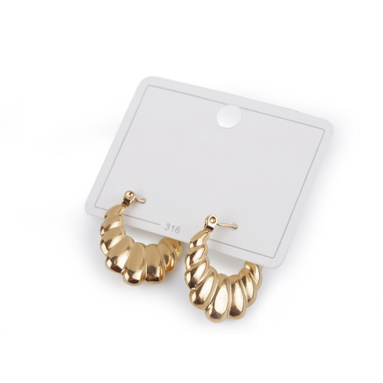 Pendientes de acero inoxidable - Oro (1 Par) Pendientes de acero inoxidable - Oro (1 Par)