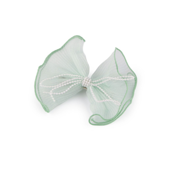 Bow hair clip - Lig.pastel green (1 Piece) Bow hair clip - Lig.pastel green (1 Piece)