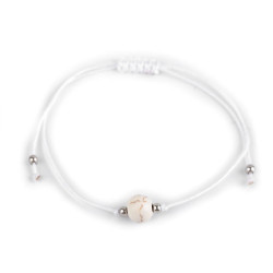 Bransoletka shamballa z imitacją minerału - White (1 Sztuka)