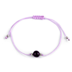Bransoletka shamballa z imitacją minerału - Fiolet pastela (1 Sztuka)