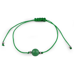 Ásványgyöngyös shamballa karkötő - Avanturín (1 Darab)