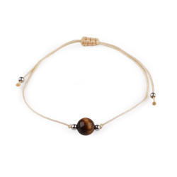Ásványgyöngyös shamballa karkötő - Tigrisszem (1 Darab)