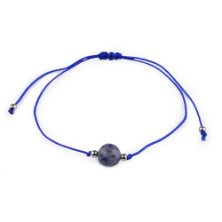 Ásványgyöngyös shamballa karkötő - Sodalit (1 Darab)