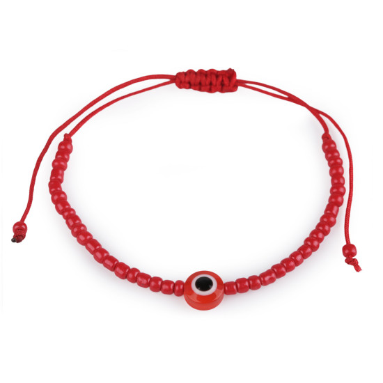 Shamballa bracelet allah's eye - Red (1 Piece) Shamballa bracelet allah's eye - Red (1 Piece)
