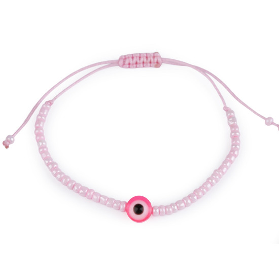 Shamballa bracelet allah's eye - Red (1 Piece) Shamballa bracelet allah's eye - Red (1 Piece)