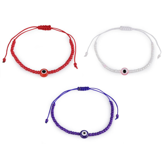 Shamballa bracelet allah's eye - Red (1 Piece) Shamballa bracelet allah's eye - Red (1 Piece)