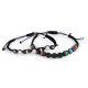 Bransoletka shamballa unisex - Turkusowy (4 Sztuki) Bransoletka shamballa unisex - Turkusowy (4 Sztuki)