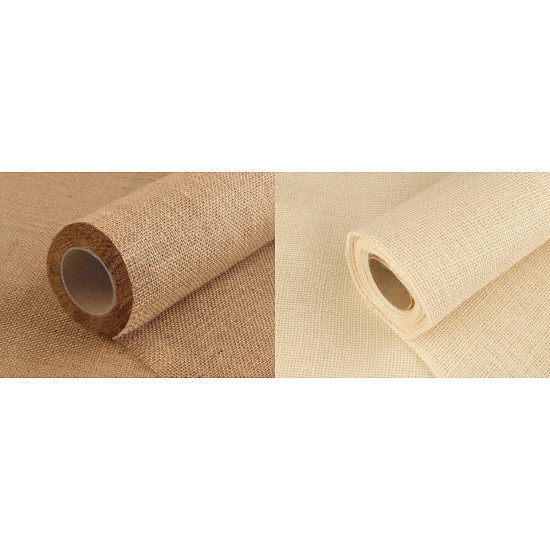 Naturalna juta szerokość 48 cm metraż - Płowy naturalny (18 Metry) Naturalna juta szerokość 48 cm metraż - Płowy naturalny (18 Metry)