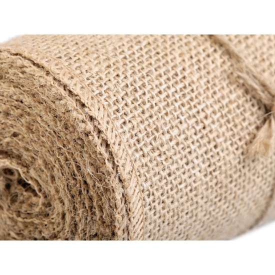 Wstążka jutowa szerokość 13 cm - Płowy naturalny (1 Metr) Wstążka jutowa szerokość 13 cm - Płowy naturalny (1 Metr)