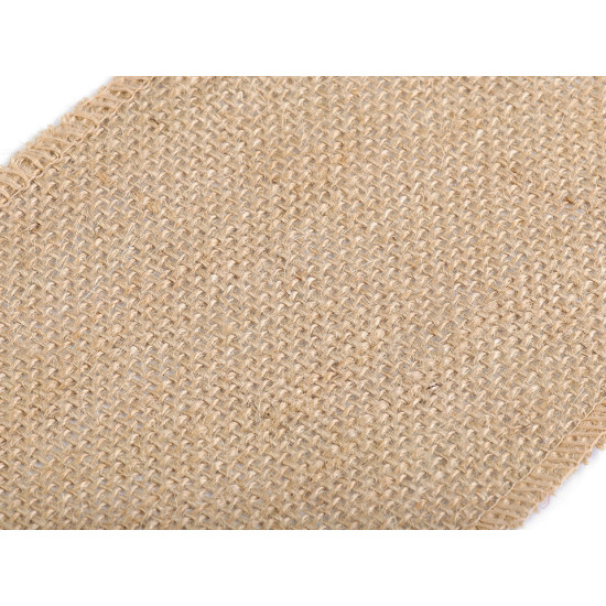 Wstążka jutowa szerokość 13 cm - Płowy naturalny (1 Metr) Wstążka jutowa szerokość 13 cm - Płowy naturalny (1 Metr)